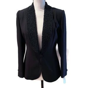 Morgan Taylor Studio Petites Black Sequin Blazer | Size 2P